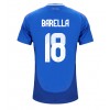 Italia Nicolo Barella #18 Hjemmedrakt EM 2024 Kortermet